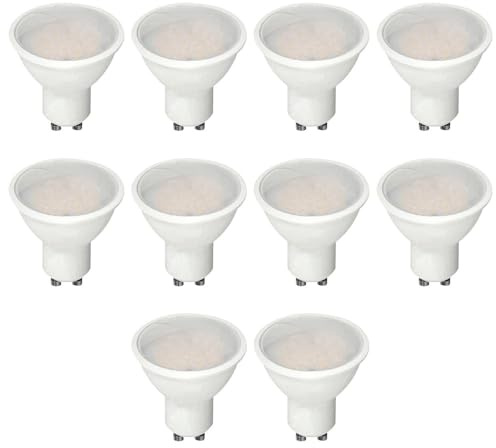 ZONE LED SET, GU10 LED-Lampen, Nicht-dimmbar, 10W, Kaltweiß 6500K, 70W Halogenlampen Äquivalent, 1000 Lumen, 100-Grad, Strahlwinke, Spot, Glühbirne (10er-Pack)