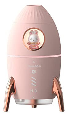 Humidificador Cohete Medusas Humidificador de Aire Regalo for niños Modelado Creativo Niebla Fresca Difusor de aceites Esenciales Difusor de Fragancia humidificadores Verde (Color : Pink)