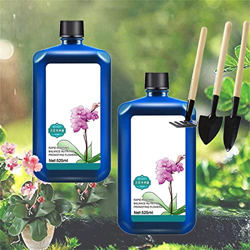 Orchids Plant Concentrated Nutrient Solution, Plant Growth Enhancer Supplement, Orchid Fertilizer Liquid - Fast Rooting Plant Nutrient Solution (2 Pcs,525ml)