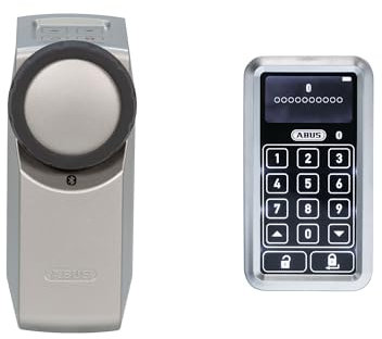 ABUS HomeTec Pro Bluetooth CFA3100 + Tastatur CFT3100 - Elektronisches Türschloss mit Code-Tastatur zum Öffnen der Haustür