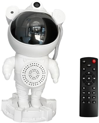 Proyector de estrellas de astronauta,Astronauta Proyector Galaxy,Luz Nocturna Infantil con Nebulosa,Rotación 360° y Mando a Distancia,lámpara estrellada para sala [Clase de eficiencia energética A+++]
