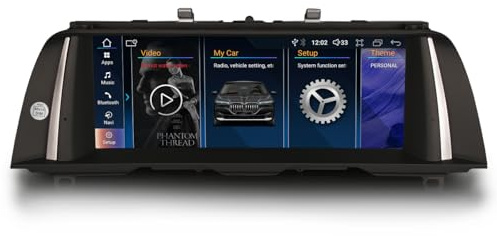 Erisin 10,25 pollici Qualcomm 8-Core 4GB+64GB Android 14 Autoradio Bluetooth GPS Navigatore per BMW Serie 5 F10 F11 Sistema NBT Supporto CarPlay Android Auto DAB+ WiFi DSP USB TPMS iDrive Schermo IPS