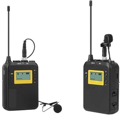 Lapel Lavalier Mic Wireless Microphone Professional DSLR Camera Mobile Phone Transmitter Kit For Video Recording(2TX 1RX)