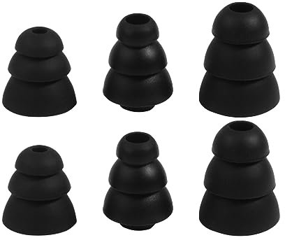 Ruarby Embouts en silicone à triple bride pour écouteurs intra-auriculaires de 3,8 mm à 4,5 mm de diamètre intérieur