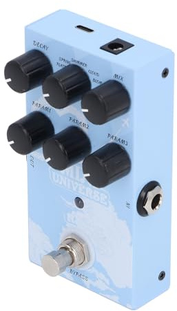 Reverb-Effektpedal, Warmer, Authentischer Klang, Digitale Modellierung, Reverb-Effektpedal mit 9 Reverb-Typen für Gitarrenzubehör