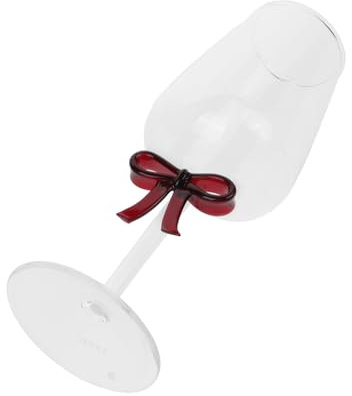 OFFSCH Glass Goblet Bow Wine Cup Decorative Wine Glasses for Cocktail Party Wedding Home Restaurant