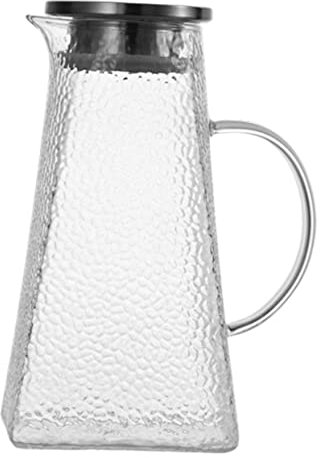 Cabilock Glas-wasserkrug Mit Hammerschlag-muster Ausgehärtet Bruchsicher Für Saft Tee Milch Getränke Eleganter Haushalts-becher Geeignet Für Zuhause Büro Hotel