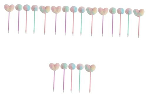 HOMSFOU Bolígrafo Pom Pom Decorativo Bolígrafo De Escritura Portátil Adorable Para Estudiantes 5 Piezas X 4