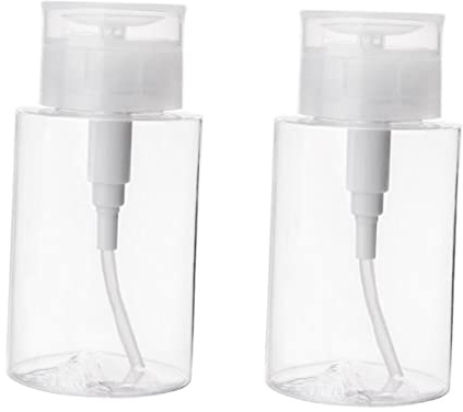 BESTYASH 2pcs 300ml Pet Press Pump Sub-packing Bottles for Cleansing Water and Makeup Remover Travel Cosmetic Lotion Dispensers
