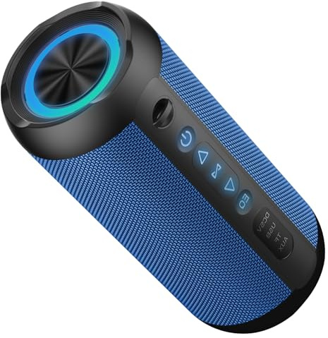 taopodo Portable Bluetooth Speaker with 30W Stereo Sound, 3 EQ Mode & 8 RGB lights, IPX7 Waterproof, 24H Playtime, TWS Wireless Pairing, Outdoor Speaker for Home, Outdoors and Hiking
