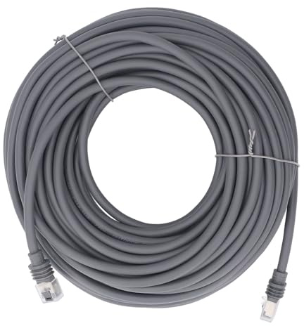 Adfaga Cavo sostitutivo satellitare rettangolare Cat6 ad alta velocità 46 m 151 piedi Connessione Internet flessibile durevole per interni ed esterni per antenna parabolica rettang