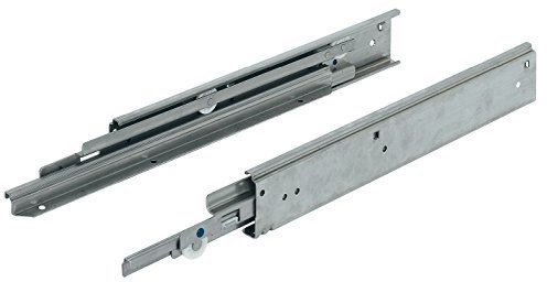 Edelstahl Schubladenschienen Küchen-Schrank Vollauszug 450 mm Schubkasten Rollenführung aufliegende Montage | Edelstahl 1.4509 säurebeständig | 1 Paar - Schwerlast-Auszüge für Gastronomie & Fahrzeuge