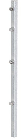 Alberts 676919 Zaunpfosten mit Klemmlasche | feuerverzinkt | Länge 2000 mm | 60 x 40 mm