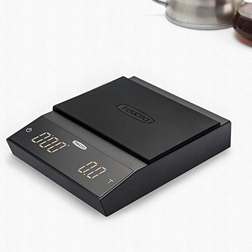 WXJHA Felicita Incline Coffee Scales with Bluetooth Smart Digital Scales Coffee Pouring Electronic Filter Coffee Scale with Timer A