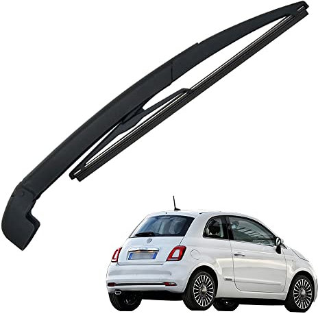 Ruolin Braccio e Spazzola Tergilunotto Posteriore, Braccio Tergicristallo Posteriore e Gomma Tergicristallo Ricambio per FIAT 500 2007-2011