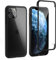 Leedia 360 Grad Hülle Kompatibel mit iPhone 11 Pro Max Hülle Ganzkörper Eingebauter Glas Displayschutzfolie iPhone 11 Pro Max Schutzhülle Transparent Handyhülle für iPhone 11 Pro Max 6.5 Schwarz