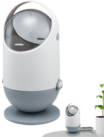 Nybhyjka Pattumiera da scrivania, pattumiera da tavolo piccola - Pattumiera per rifiuti da appoggio con coperchio - cestino da tavolo per camera da letto, sala da pranzo, cucina, sala studio,