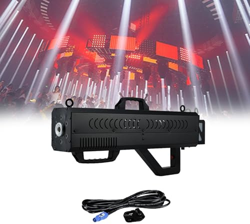 Máquina De Humo Portátil De 1500w | Pistola De Humo Para Fiestas, Mini Máquina De Humo, Luz Led De 7 Colores Para Ajustar | Con Correas, Distancia De Pulverización De Humo: 8-10 Metros Black