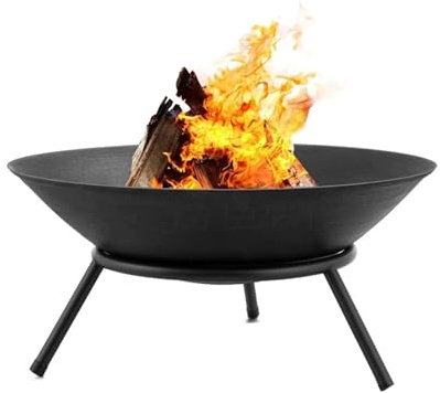 Braciere, Braciere in ghisa di grandi dimensioni in acciaio da 60 cm, moderno caminetto giardino all'aperto for, patio, terrazza, campeggio per patio, cortile