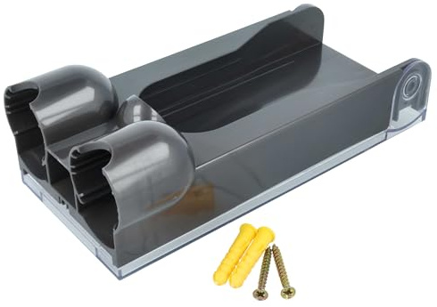 vhbw Universal Tube Holder compatible with Dyson Cyclone V10 Absolute Pro Telescopic Tube 32/35 mm Diameter Vacuum Cleaner - Wall Mount Organiser Grey