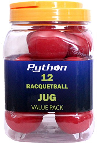 Python Rojo Racquetballs (Value Pack – 12 bola jarra/Lightning Fast.)