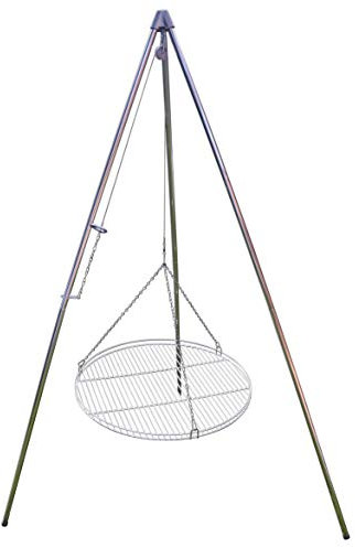 Dreibein Schwenkgrill inkl. 60 cm Edelstahl-Rost aus deutscher Produktion