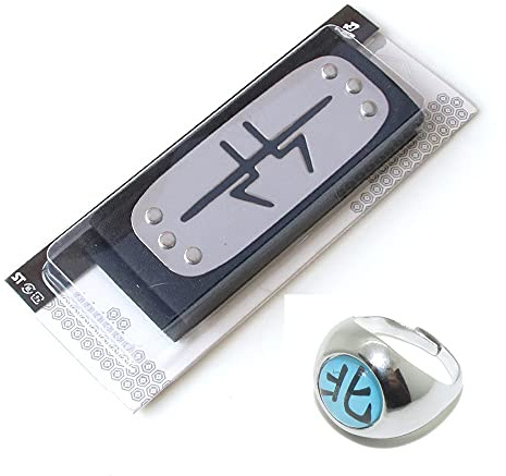 Ninja Stirnband Ring von Akatsuki Cosplay (Stirnband und Fingerring von Kakuzu)