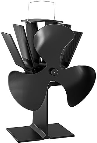 Wiltec Kaminofenventilator mit 3 Blättern 70 bis 350°C, Ofenventilator ohne Strom, Kaminventilator für eine effiziente und umweltfreundliche Wärmeverteilung