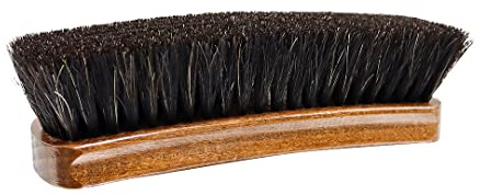Birch Premium Quality Shoe Brush, 100% Horsehair, Shine Buff Polish Leather Shoes & Footwear [Extra Large, 205mm x 64mm x 19mm] (Black Horse Hair)