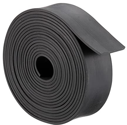 sourcing map Bande Caoutchouc Néoprène Solide Feuille Rouleau 3mm(T) x40mm(W) x4m(L), Bricolage Caoutchouc Joint, Étanchéité Rembourrage, Réduction Vibration Tapis