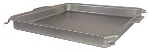 BSR-Grillen Emaillie-Pfanne für 2-flammigen Gasgrill | Grillpfanne | Wanne ca. 45 x 45 cm | 6 cm tief | massive Ausführung | ideal zum grillen und braten