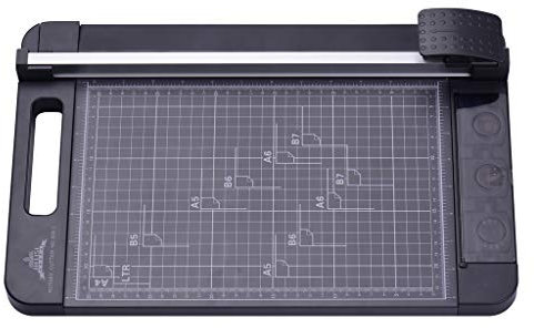 YyDDs 3-in-1-Papierschneider, multifunktionaler A4-Papierschneider mit 12,6 Zoll Schnittlänge, gerader Skip-Wellenschneider für Foto-Handwerksprojektetiketten