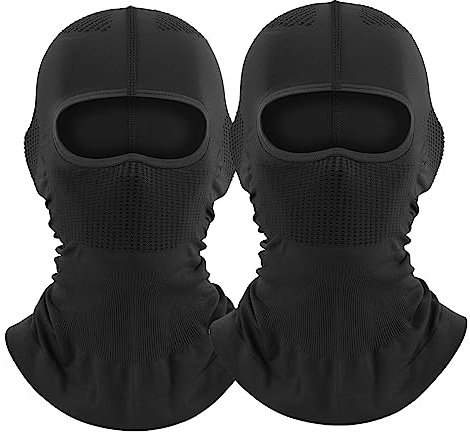 Militär-Sturmhaube Für Herren,Winddichte Sturmmaske,Outdoor Sports Atmungsaktiv Balaclava,Verschleißfest Radfahren Motorrad- und Fahrrad-Gesichtsmaske, Sturmhaube Für Armee, Police（2PCS-Schwarz