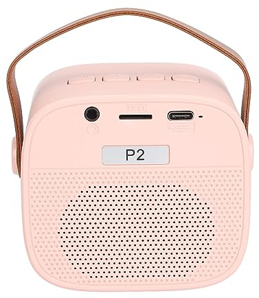Mini Karaoke, Mini Altoparlante Portatile per Karaoke con 2 Microfoni Wireless per Intrattenere Feste in Famiglia