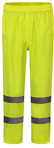 AYKRM Pantalon de Pluie Travail réfléchissant de sécurité Haute visibilité Jaune