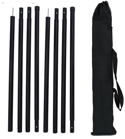 Zeltstange Teleskopstange 2,4 m Planenstangen 240 cm verstellbare strapazierfähige Eisen-Stützstange Unterstand Markise Baldachin Stange Campingausrüstung Outdoor-Zubehör ( Color : 1 pair 2.4m poles )