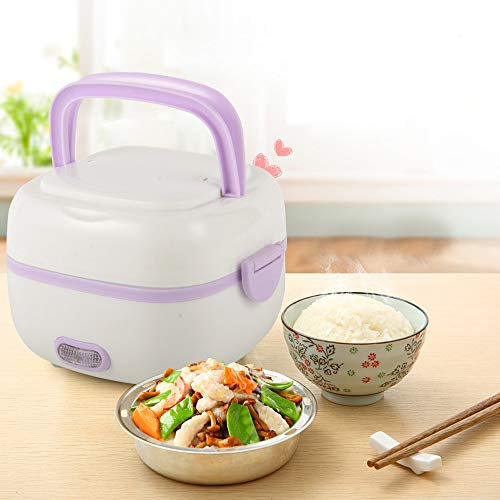 Cuociriso piccolo & Bento Box 200 W da viaggio 1 l Mini rice cooker portatile multifunzione per 1-2 persone con funzione di mantenimento del calore