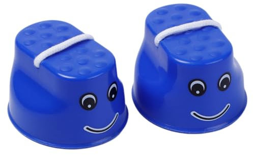 Wedhapy Springstelzen für Kinder Gehstelzen aus Kunststoff Springstelzen für Kinder Gleichgewichtstraining Spielzeug Plattform Topfstelzen 2 Stück Blau