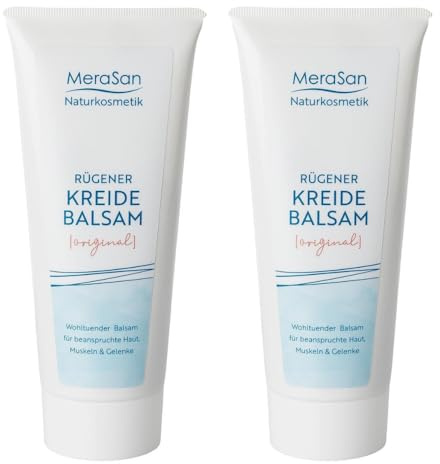 MeraSan Original Rügener Kreidebalsam 2x 200 ml Tube – Naturkosmetik Kreide Schlämmkreide Rüger Dreikronen Gelenkbalsam für Erwachsene (Unisex)