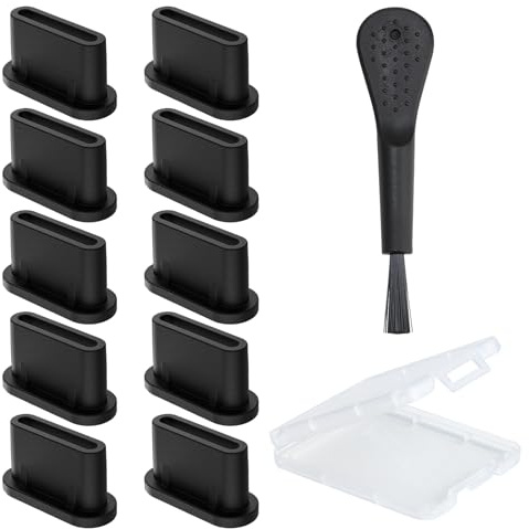 USB C Dust Plugs, 10 Pcs Silicone Cover Type C, Dust Plugs, USB 3.1 Type C Port for Most Cell Phones and Tablets Type C, Compatible with iPhone 15