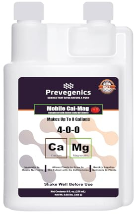 Mobile Cal Mag Liquid Fertilizer | (8 fl. oz.) | 4-0-0 | 4% Calcium & 4% Magnesium | All Growth Stages | Liquid Fertilizer for Vegetables and Fruits | Indoor & Outdoor Use