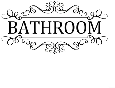 Bathroom Rules Wall Decal Vinyl Stickers, Removable Door Art Sign Vinyl PVC Wall Sticker for Bathroom Toilet WC Washroom Decor