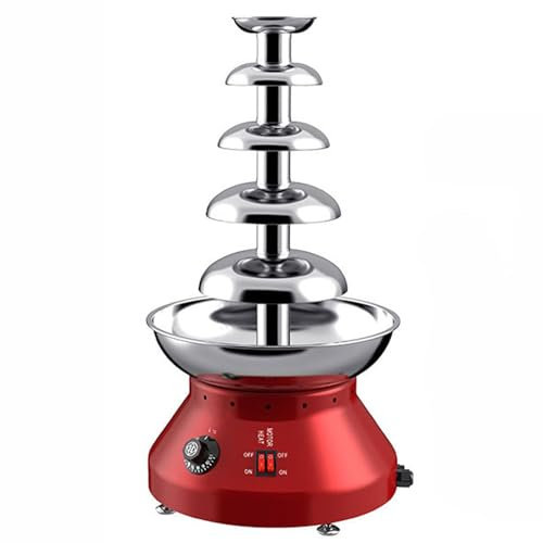 Hydravex Máquina eléctrica para Fuente de Chocolate de 4 o 5 Niveles, Juego Grande para Fondue, configuraciones Ajustables, función para Mantener Caliente, derretir Chocolate, para Fiestas,5Tiers