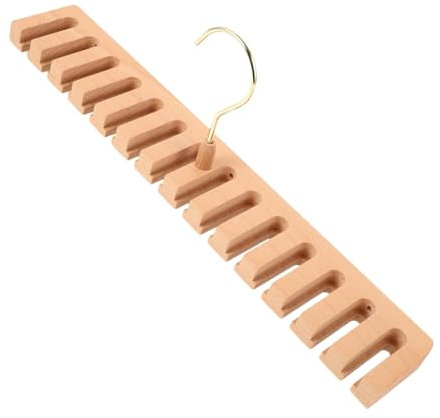 KITANDOVE Gürtelaufhänger Aus Holz Robuster Gürtel-Organizer Mit Fächern Elegantes Design Für Schrank Für Krawatten Gürtel Und Schals Platzsparend Und Vielseitig Einsetzbar Haus Hotel