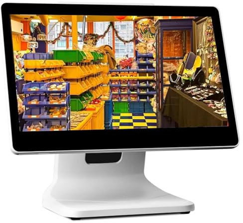 Caisse enregistreuse pour supermarché d'affaires, systèmes de point de vente PC à écran tactile de 15,6 pouces, caisse enregistreuse intelligente tout-en-un à écran tactile, pour les restaurants