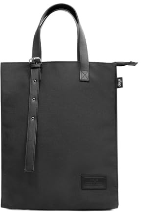 deya CROSS CLASSIC EINKAUFSTASCHE, Handtasche, aus recyceltem PET-Flaschenmaterial hergestellt, Geräumiges Inneres, Vielseitig tragbar, Zeitloses, Schwarz