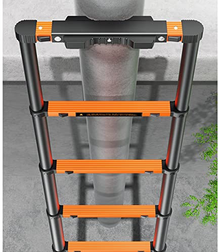 8 m/ 7 m/ 6 m/ 5 m/ 4 m/ 3,5 m/ 2,7 m Teleskop-Klappleiter-Verlängerung aus Aluminium, robuste Teleskopleiter für Arbeiten auf dem Dach, Wohnmobil, Dachboden, Zuhause, im Freien, Belastung 330 lbs