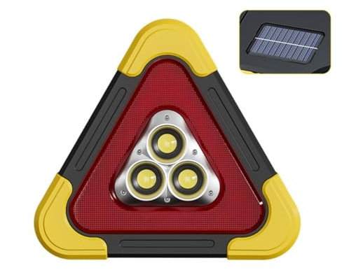 DCAJHSD Auto-Warndreiecklampe für VW Golf 7 2014-2020,Superhell Multifunktions Dreieckiges Notlicht Sicherheits-Blinkschild Camping Warnung Zubehör,A-2