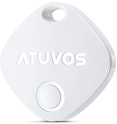 ATUVOS Air Tag Schlüsselfinder Keyfinder 1 Pack, Smart Tracker Kompatibel mit Apple Wo ist? APP (iOS NUR, Android Not Supported), Bluetooth Finder für Key, Gepäck, Koffer, Taschen, Austauschbarer Akku