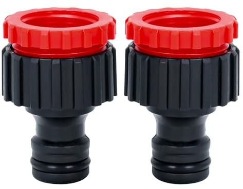 Graden Hose Outdoor Tap Connector for Hose Pipe | Plastic 1/2 3/4 inch Outside Hose Tap Connector Threaded Tap Adapter for Hose (2pcs)
